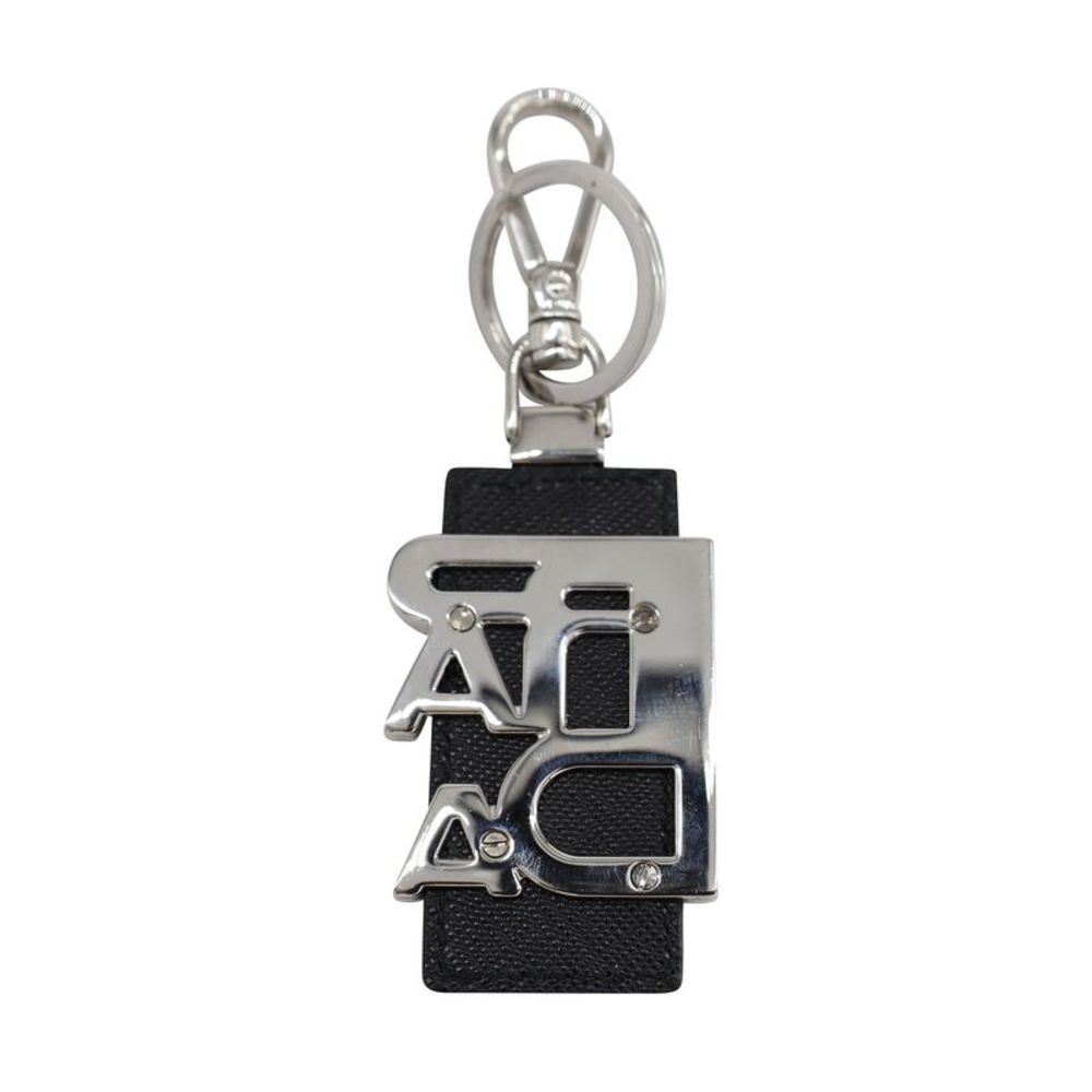 Prada Logo Keychain in Black Saffiano Leather - Picture 4 of 7